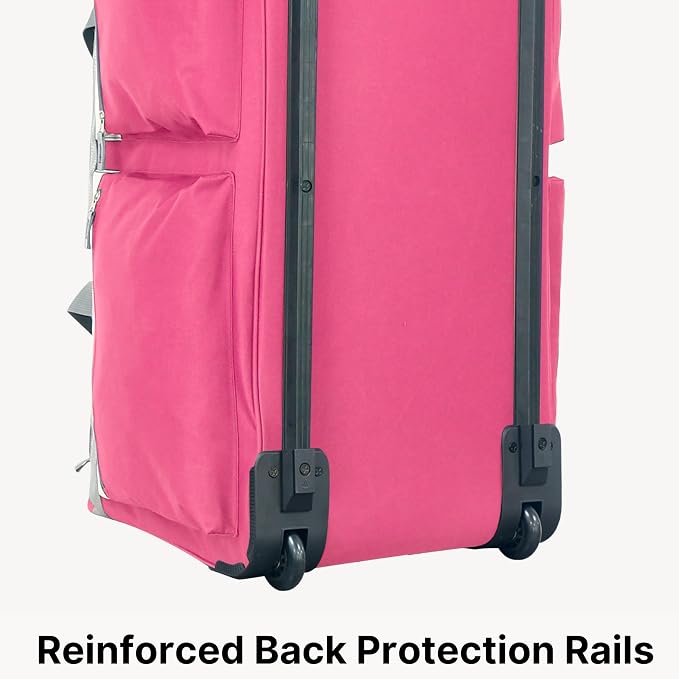 Olympia U.S.A. 22 inch Carry On 8 Pockets Wheeled Rolling Duffel Bag Water - Image 6