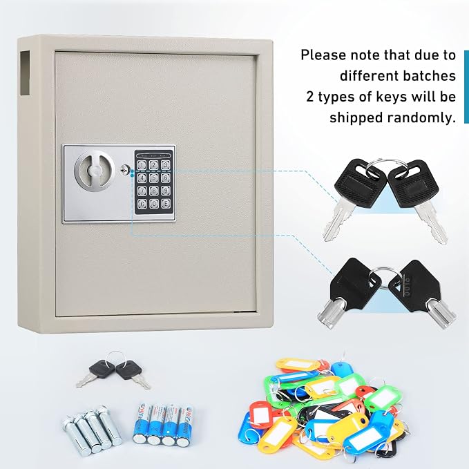 KYODOLED Electronic 40 Key Cabinet Wall Mount, Digital Key Safe Lock Box - Image 4