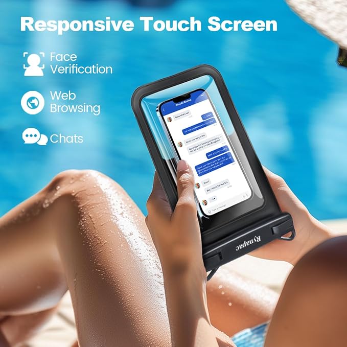 2 Pack Waterproof Phone Pouch - 10in Waterproof Phone Case - Image 4