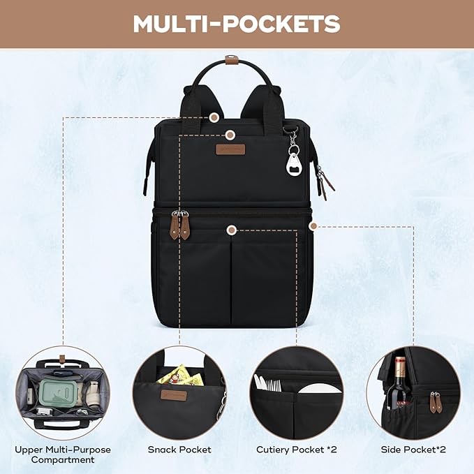 Maelstrom Cooler Backpack, 36 Cans Insulated Backpack Cooler, Soft Leakproof - Image 4