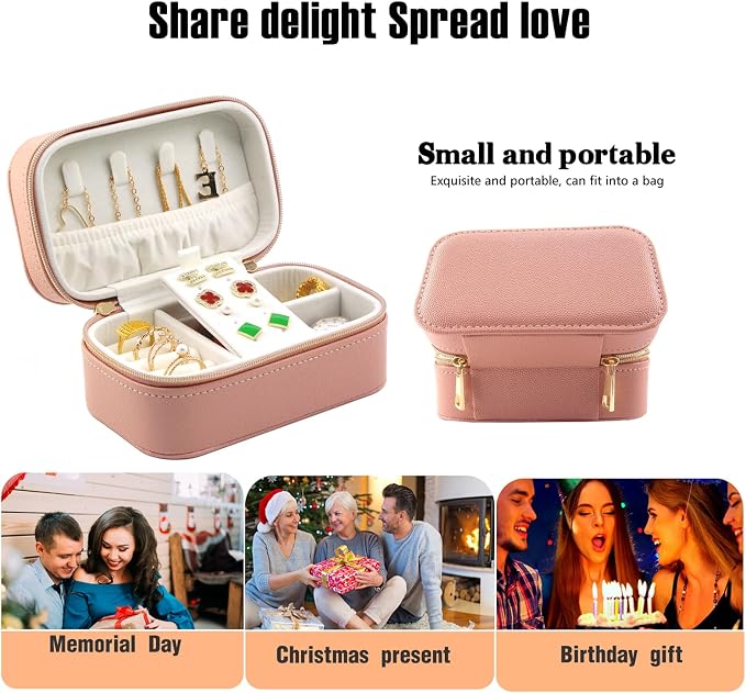 Travel Jewelry Case Bulk Of 2 For Women Weekend, PU Leather Compact Jewelry - Image 4