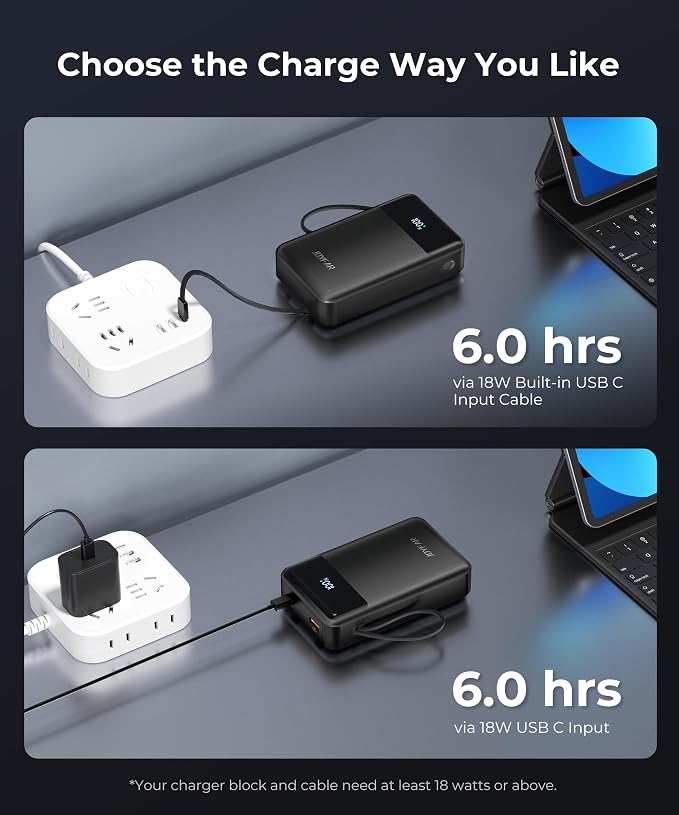 Portable-Charger-Power-Bank Travel Essentials Battery Pack USB C 30000mAh Built - Image 7