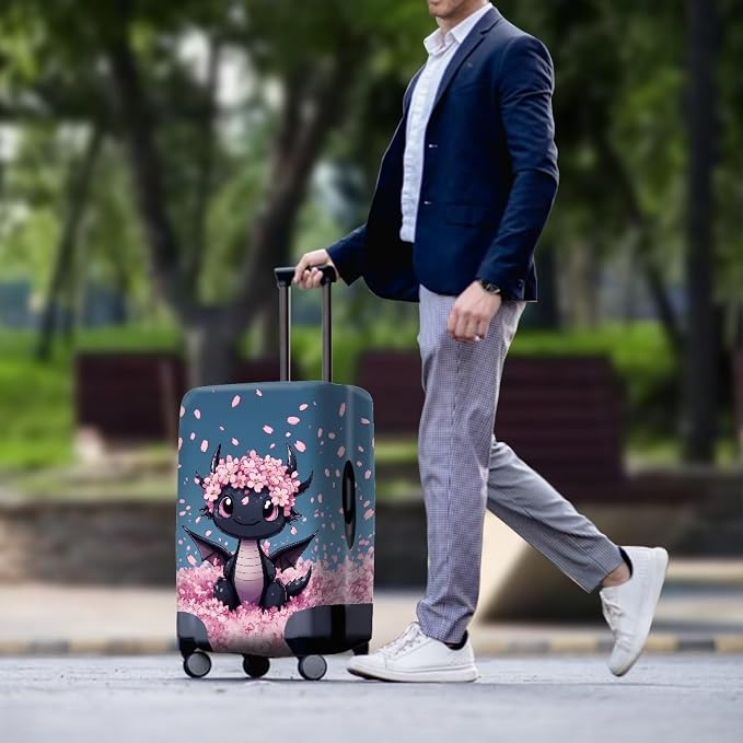 Dragon Suitcase Cover for Luggage Elastic Spandex Luggage Covers Protector - Image 3