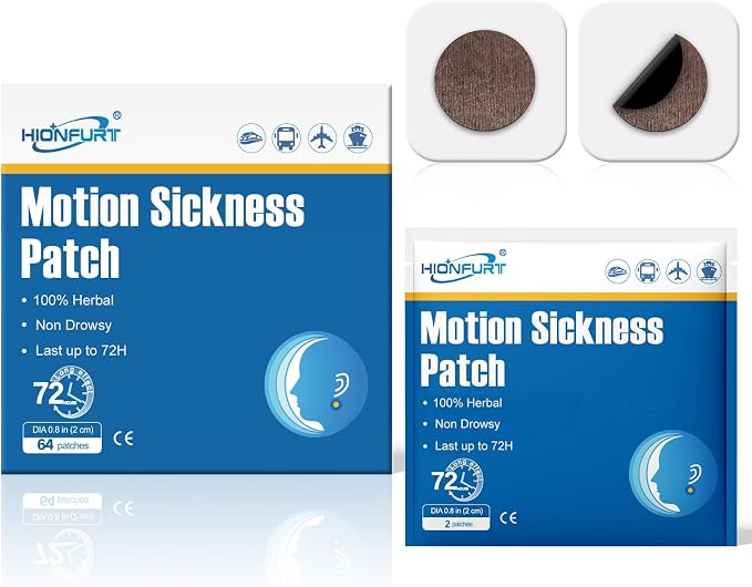 64ct Motion Sickness Patches – Sea Sickness Patches by HIONFURT