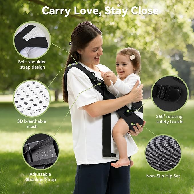 Baby Carrier Newborn to Toddler-Adjustable Baby Sling Carrier, Baby Sling - Image 6