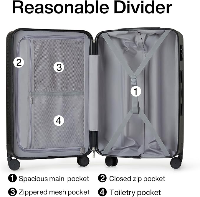 Hanke Luggage Sets 3 piece Carry On Luggage - Image 5