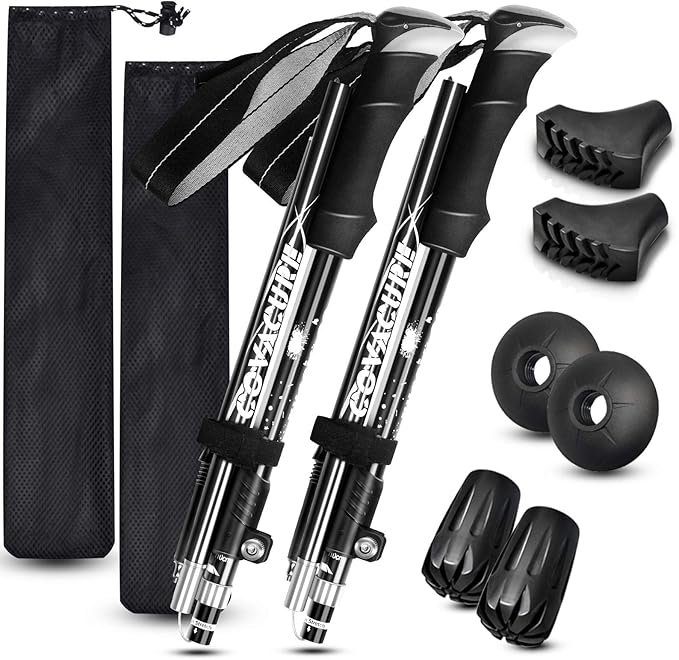 Covacure Trekking Poles Collapsible Hiking Poles by covacure