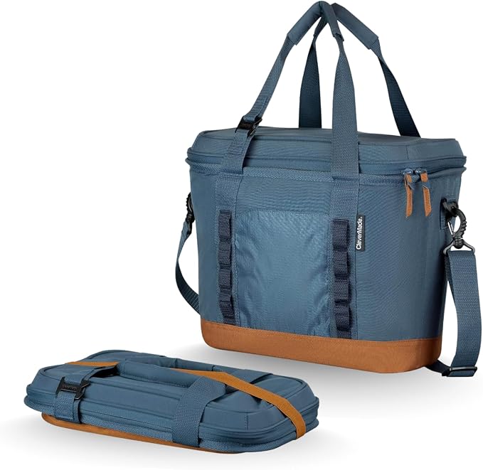 CleverMade Collapsible Insulated Cooler Bag – Leakproof Soft Folding Cooler by CleverMade