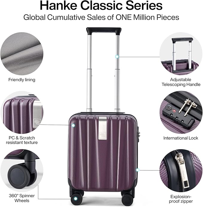 Hanke 14 Inch Underseat Carry On Luggage - Image 4