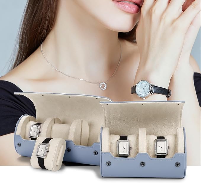 Oirlv Luxury Leather Watch Organizer Case Watch Box - Image 3