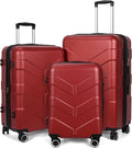 Luggage Sets 3 Piece with Spinner Wheel, Hardside Suitcase Set with TSA Lock by Unknown