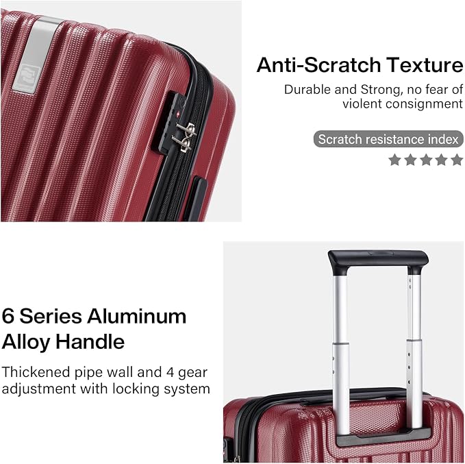 Hanke 20 Inch Expandable Carry on Luggage 22x14x9 Airline Approved Lightweight - Image 6