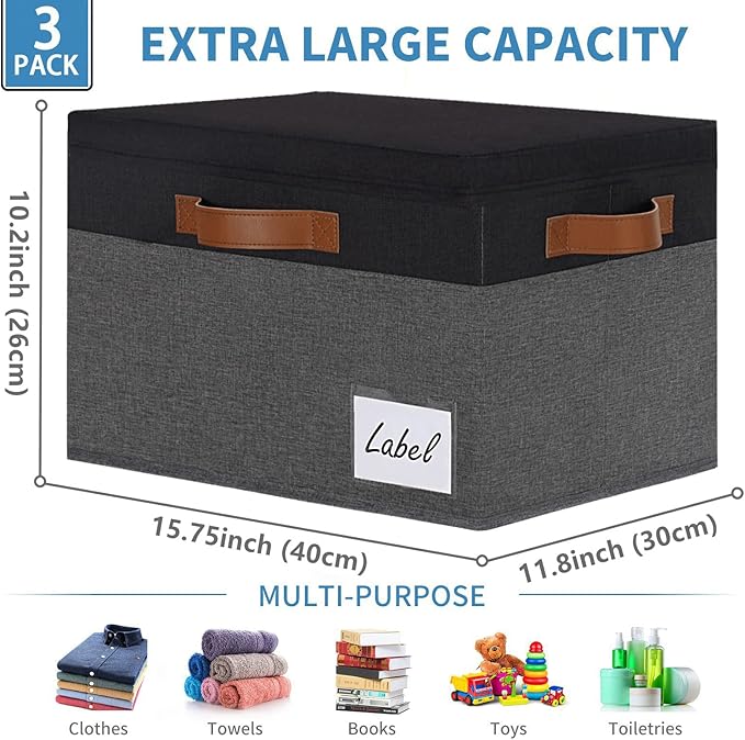 GhvyenntteS Extra Large Storage Bins - Image 3