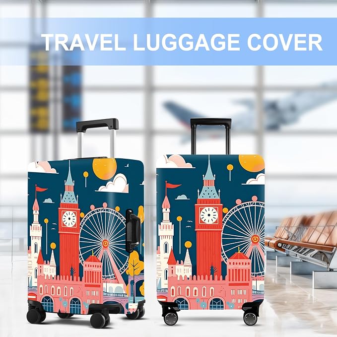 Luggage Cover Washable Suitcase Protector Anti-Scratch, Stretchable Fit - Image 2