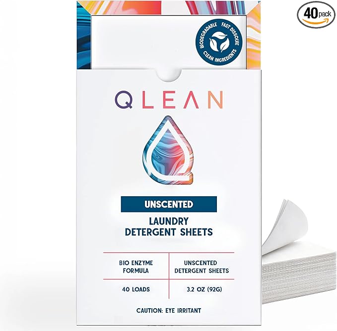 QLEAN Laundry Detergent Sheets – Travel Laundry Detergent Sheets by QLean