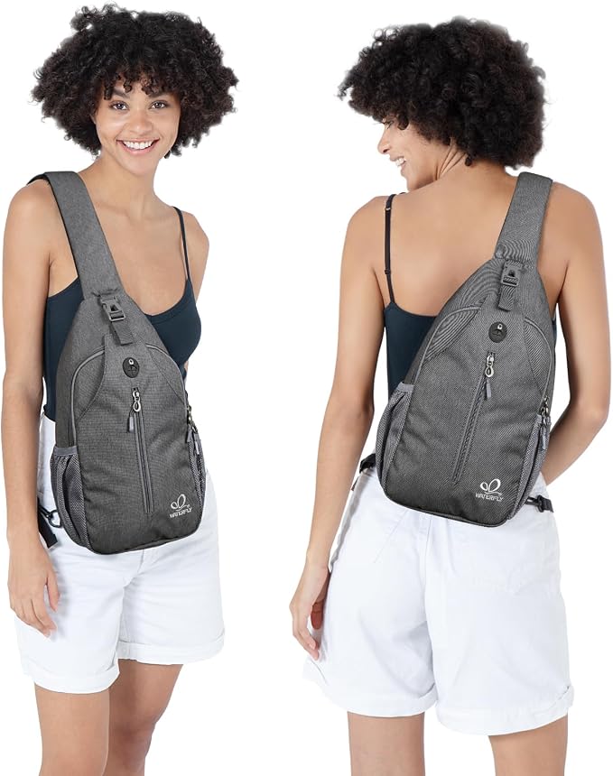 WATERFLY Crossbody Sling Backpack Sling Bag Travel Hiking Chest Bag Daypack - Image 6
