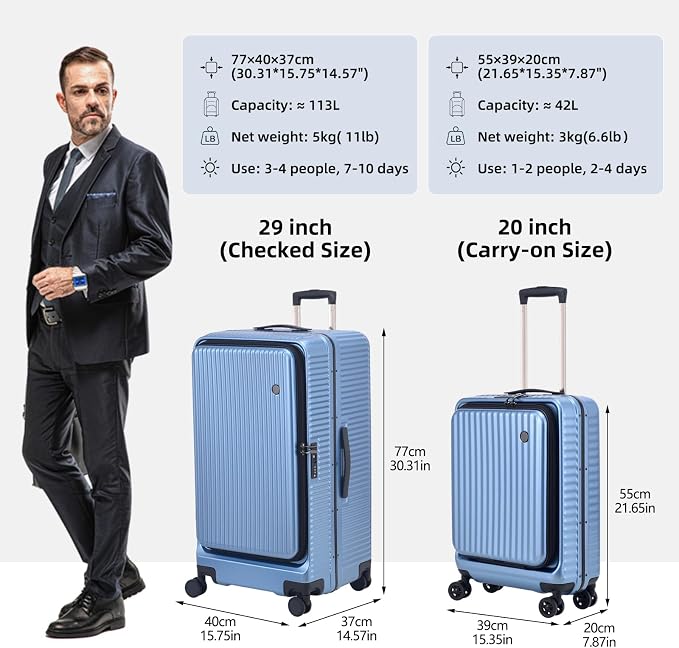 29 Inch Aluminum Checked Luggage - Image 9