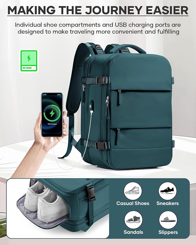 Vacuum Backpack With Vacuum Compression, Expanded Travel Laptop Backpacks - Image 7