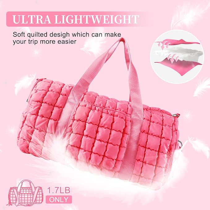 Quilted Travel Duffle Bag Gym Bag - Image 7