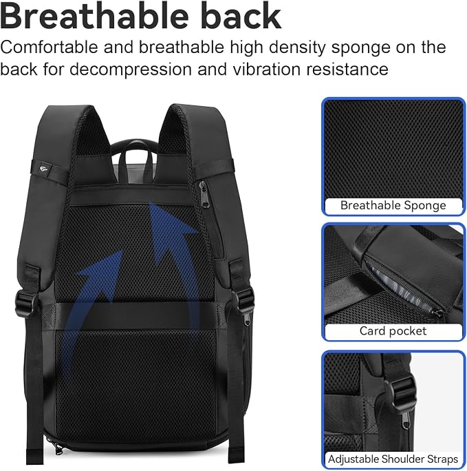 SOKOK Carry On Travel Backpack Waterproof Business Backpack Expandable - Image 8
