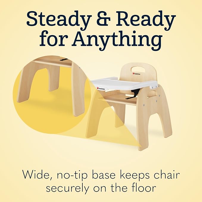 Foundations Easy Serve Low Wood Feeding Chairs Multipack, Adjustable Harness - Image 8