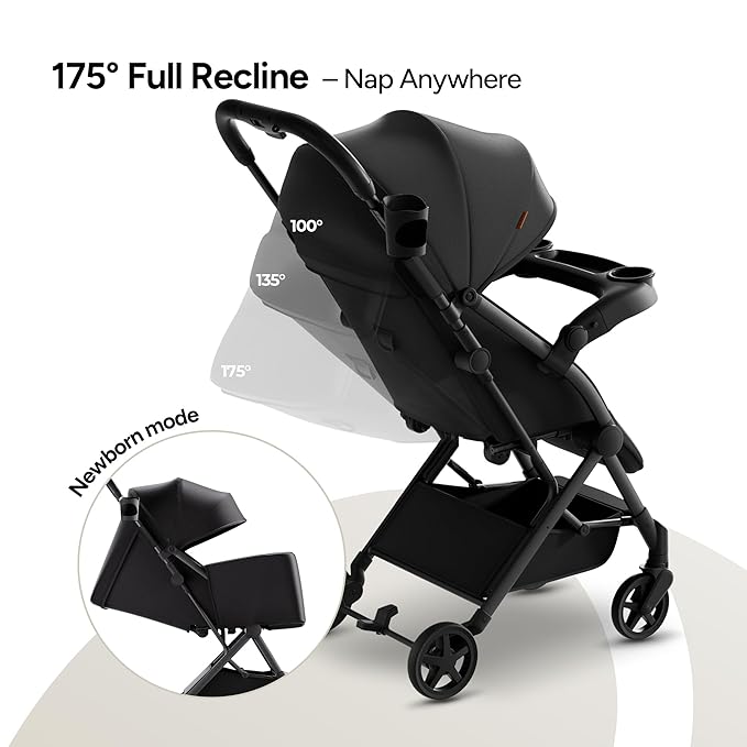 Mompush Lithe V2 Lightweight Travel Stroller, Compact Foldable Baby Stroller - Image 6