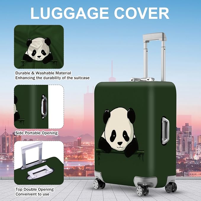 ANNA QUEEN Panda Luggage Cover, Cute Panda Design Suitcase Protector, - Image 3
