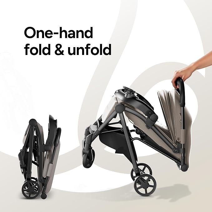 Mompush Lithe V2 Lightweight Travel Stroller, Compact Foldable Baby Stroller - Image 2