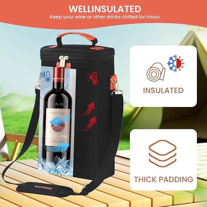 2-Bottle Insulated Wine Carrier Tote - Image 6