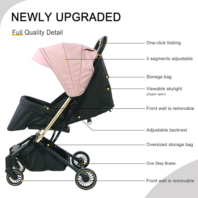 Lightweight Baby Stroller, Ultra Compact & Airplane-Friendly Travel Stroller - Image 4