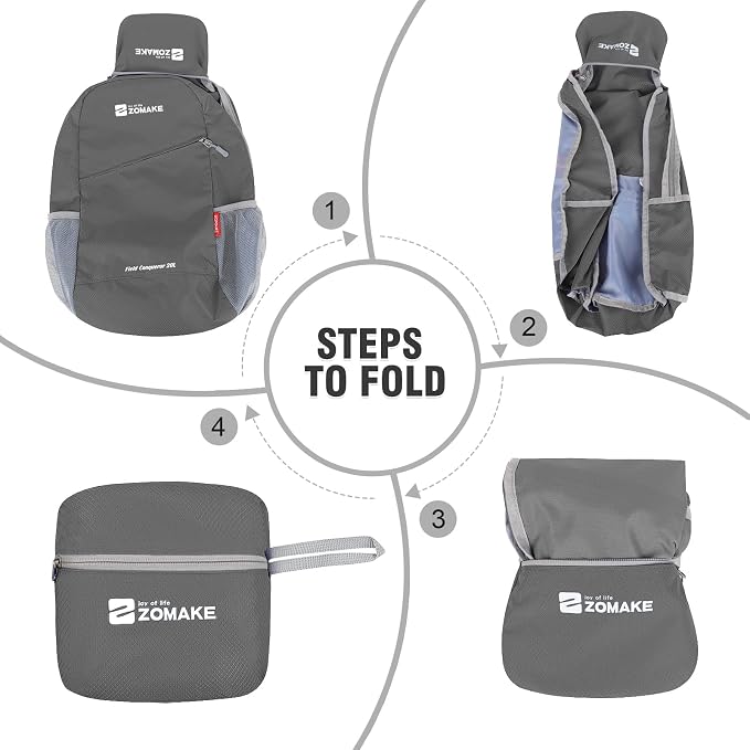 ZOMAKE Lightweight Packable Backpack 20L, Foldable Backpacks Small Daypack - Image 6