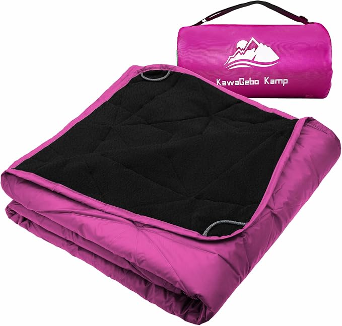 Outdoor Waterproof Blanket, Foldable Fleece Stadium Blanket by KawaGeboKamp
