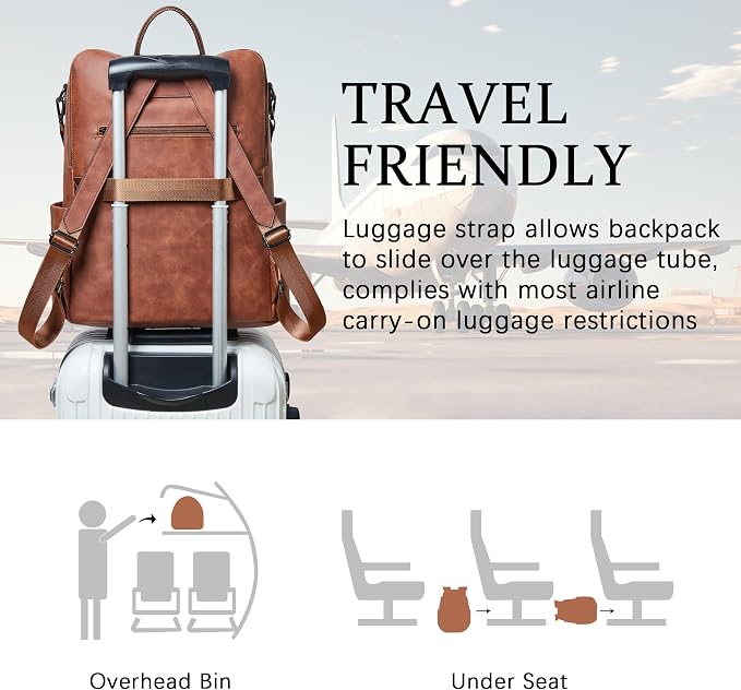 Shrrie Vegan Leather Laptop Backpack - Image 5