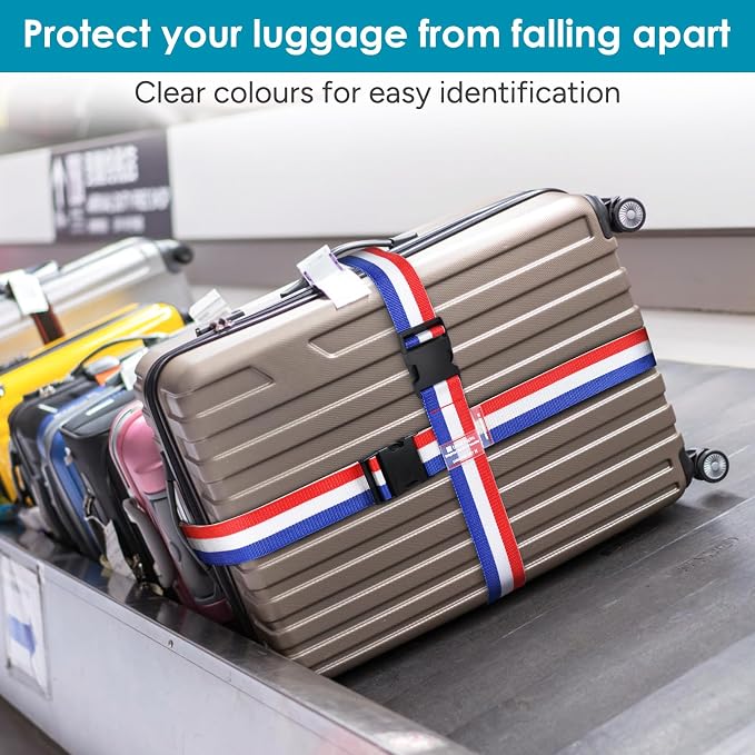 Travel Inspira Luggage Straps for Suitcases, Adjustable Suitcase Strap - Image 5