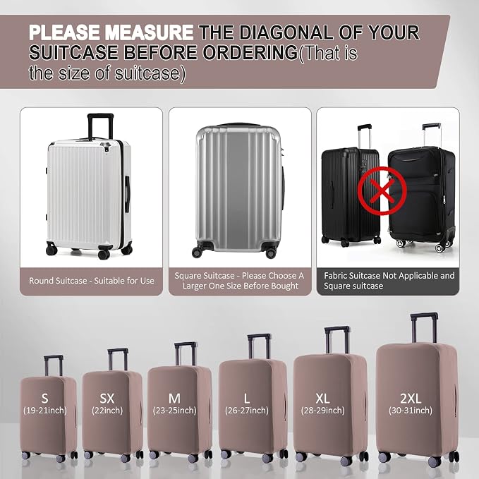 Travel Luggage Cover Suitcase Protector Scratch-Resistant Fit 19-31 Inch - Image 4