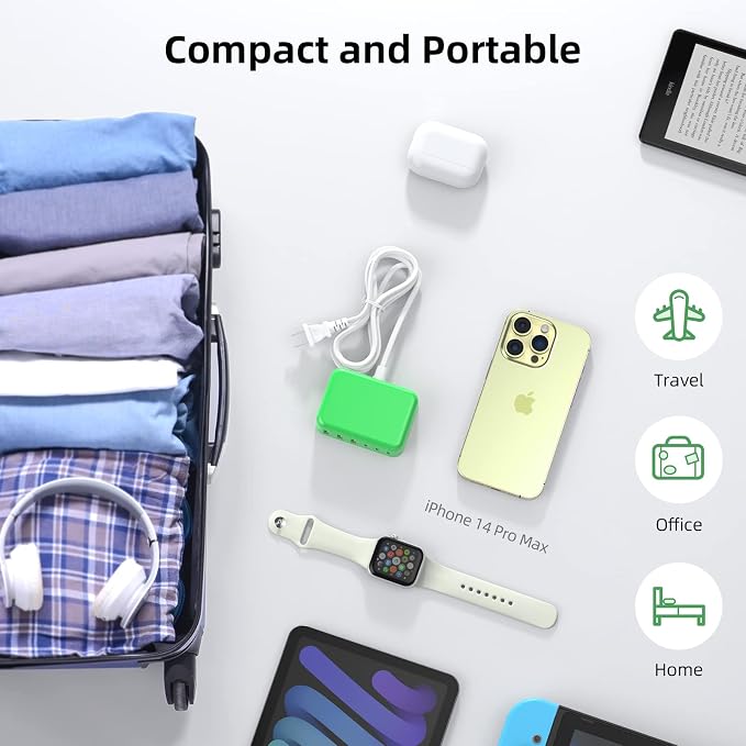 USB C Charger Block, 100W GaN 6 Port PD USB C QC USB A Wall Charger Adapter - Image 5