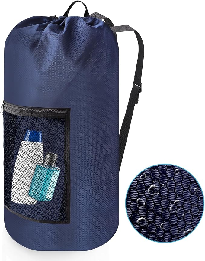 Portable with Adjustable Shoulder Straps Travel Dirty Laundry Bag, with by Unknown