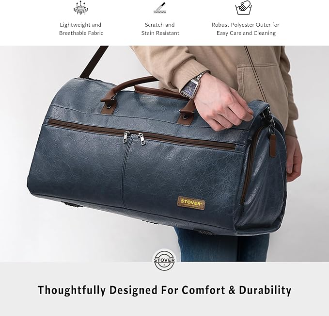 STOVER Garment Travel Duffle Bag, Large 2-in-1 Convertible Carry-on Luggage - Image 7