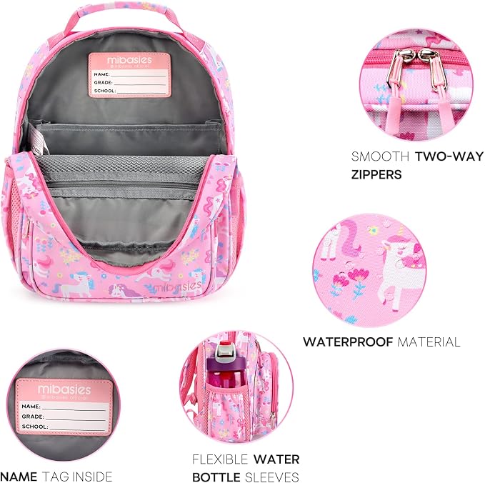 mibasies Girls Backpack 5-8: Lightweight Kids Backpacks - Image 6