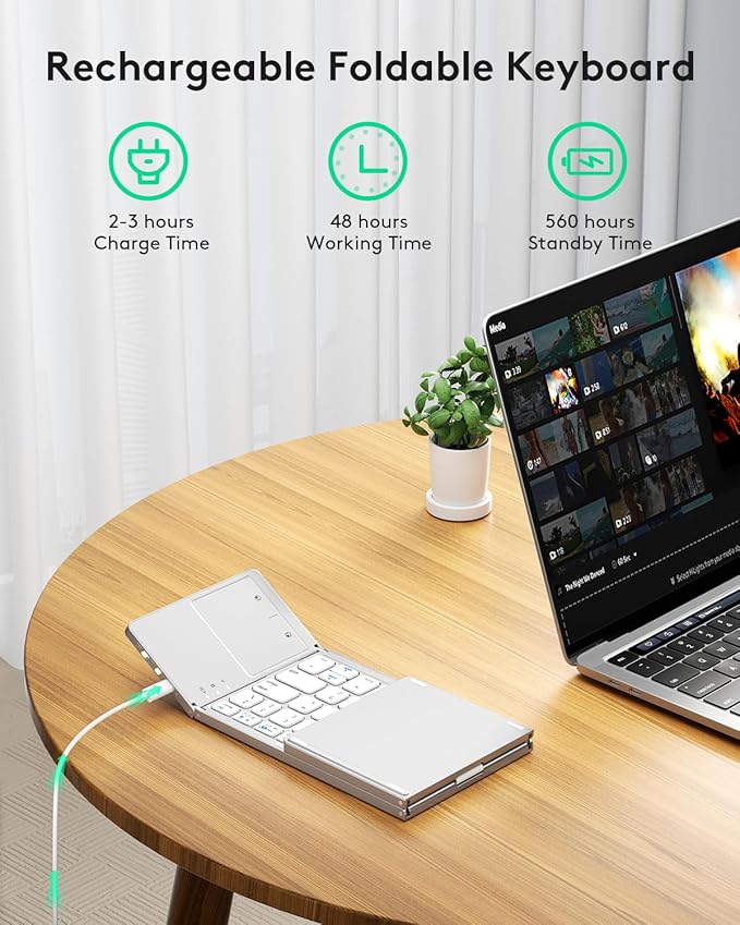 Samsers Multi-Device Foldable Bluetooth Keyboard - Image 4