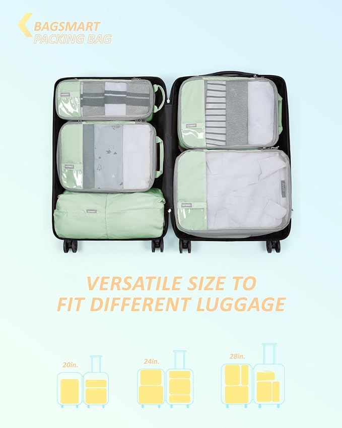 BAGSMART 6 Set Compression Packing Cubes - Image 3