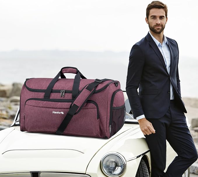 Hanke Carry on Garment Bags for Travel, Convertible Duffle Bag Luggage Bag - Image 8