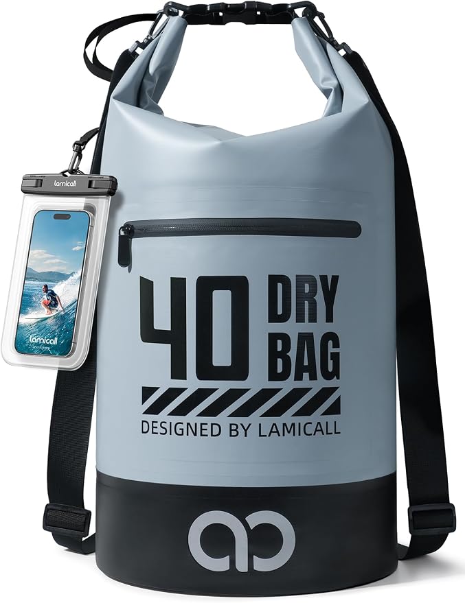 Lamicall Dry Bag Waterproof Backpack - 5L/10L/20L/30L/40L Roll Top Waterproof by Lamicall