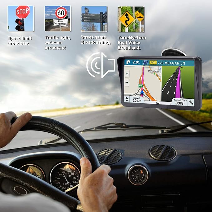 Car GPS Navigation, 2025 Map 9 inch Touch Screen Car GPS Navigation System - Image 3