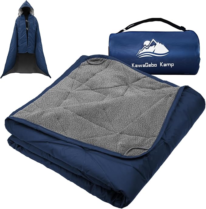 Outdoor Waterproof Blanket, Foldable Fleece Stadium Blanket by KawaGeboKamp
