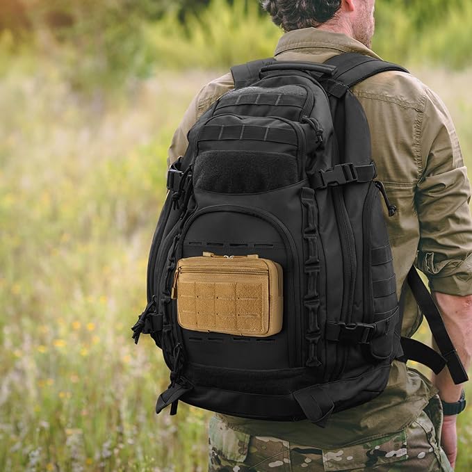 Tactical Molle Admin Pouch Utility Laser Cut EDC Tool Pouch Bag Horizontal - Image 7