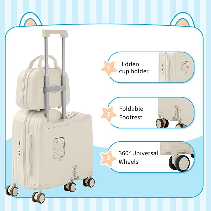 TABU Ride-on Luggage with Handbag - Image 5