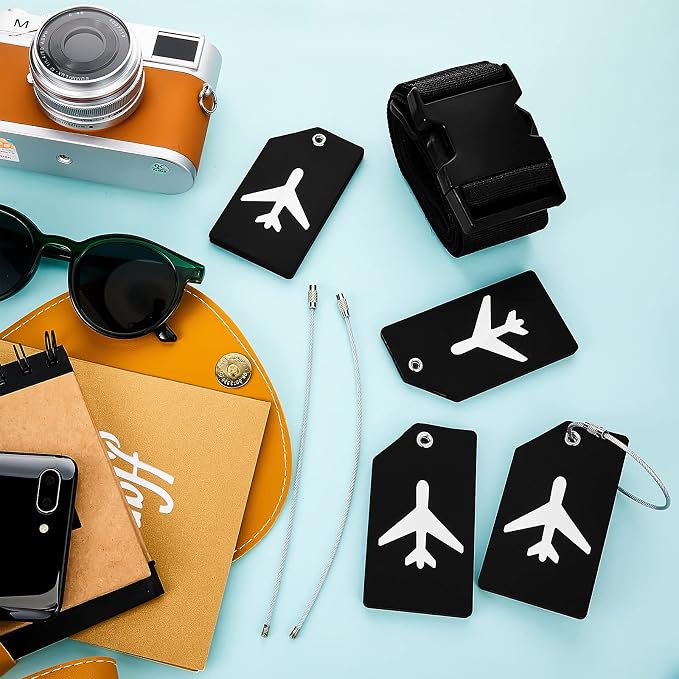 Weewooday 8 Pcs Luggage Straps Suitcase Tags Set - Image 7