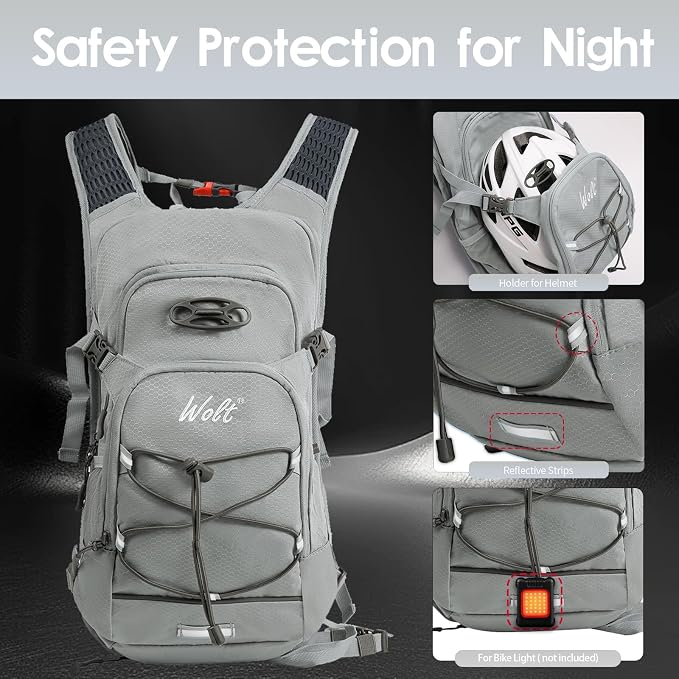 WOLT Hydration Backpack 18L Hiking Water Backpack - Image 4