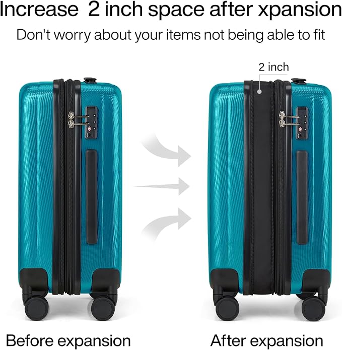 Hanke 29 Inch Expandable Checked Luggage Lightweight PC Hard Shell Luggage - Image 3